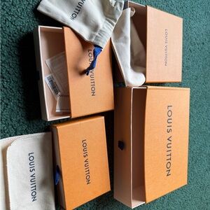 Louis Vuitton Orange Boxes with Beige Dust Bags